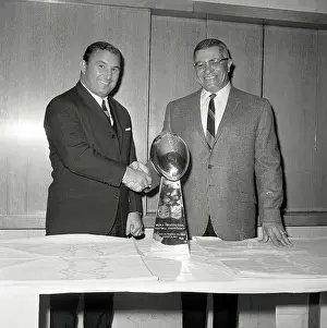 Coach Vince Lombardi Shaking Hands with Hank Stram