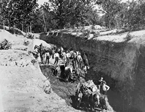 Native Am Prints: Coal Carts Drawn In Strip Mines 1898