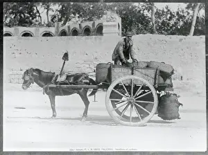 Palermo Prints: Coal Man Working in His Cart