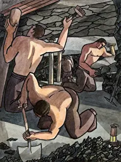 Miners Prints: Coal Miners at Work