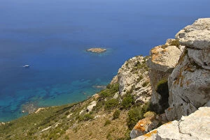 Stefan Auth Travel Photography Collection: Coast, cliffs, rocks, blue sea, view from Mount Moutti tis Sotiras, Baths of Aphrodite, Akamas