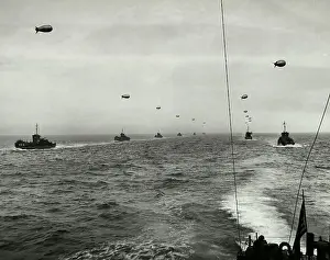 Coast Guard Cruisers in English Channel During D-Day