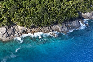 Aerial Collection: Coast at Ponte Maloopa, MahAzA Island, Seychelles, Indian Ocean, Africa