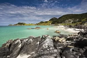 Images Dated 14th August 2012: Coast, Refviksanden Beach, Vagsoy island, Sogn og Fjordane, Norway