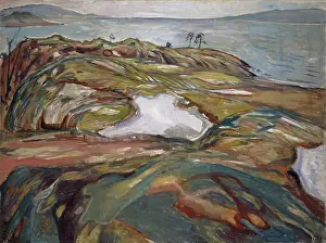 Prints of Coastal Landscape, 1918. Found in the collection of Art Museum Basel. Artist Munch, Edvard (1863-1944). (Photo by Fine Art Images/Heritage Images via Getty Images) Where emotion becomes image, and every image speaks a thousand whispers.: Coastal Landscape