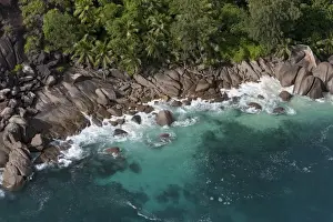 Cliffs Prints: Coastline near Grand Anse beach, MahAzA Island, Seychelles, Indian Ocean, Africa