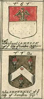 Images Dated 1st March 2013: Coat of arms 17th century Campion and Jeffries