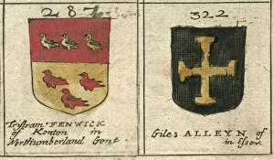 Images Dated 2nd March 2013: Coat of arms 17th century Fenwick and Alleyn
