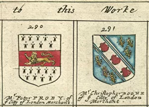 Images Dated 26th February 2013: Coat of arms 17th century Proby and Boone