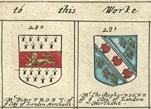 Images Dated 26th February 2013: Coat of arms 17th century Proby and Boone