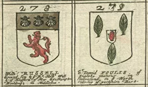 Aspirations Collection: Coat of arms 17th century Russell and Foulis