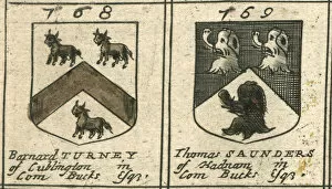 Images Dated 1st March 2013: Coat of arms 17th century Turney and Saunders