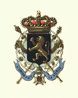 Coats of Arms and Heraldic Badges. Gallery: Coat of Arms of Belguim, 1894