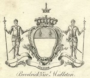 Images Dated 10th March 2013: Coat of arms Brodrick, Viscount Midleton 18th century