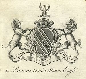 Images Dated 7th March 2013: Coat of Arms Browne Lord Mount Eagle 18th century