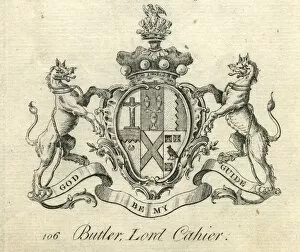 Images Dated 9th March 2013: Coat of arms Butler Lord Cahier 18th century