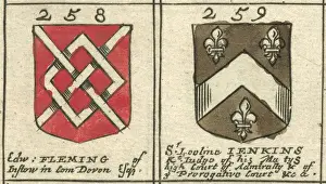 Friendship Prints: Coat of arms copperplate 17th century Fleming and Jenkins