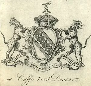 Images Dated 10th March 2013: Coat of arms Cuffe Lord Desart 18th century