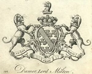 Images Dated 22nd February 2013: Coat of Arms Damer Lord Milton 18th century