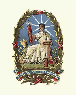 Images Dated 2nd September 2016: Coat of Arms of France, 1898