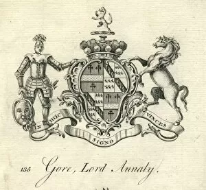 Images Dated 9th March 2013: Coat of arms Gore, Lord Annaly 18th century