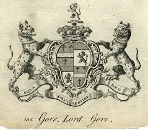 Images Dated 10th March 2013: Coat of arms Lord Gore 18th century