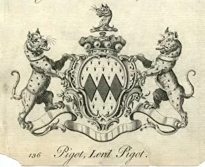 Images Dated 9th March 2013: Coat of arms Lord Pigot 18th century