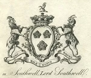 Coat of Arms Engravings 18th Century Collection: Coat of arms Lord Southwell 18th century