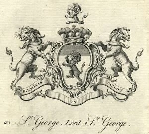 Images Dated 10th March 2013: Coat of arms Lord St. George 18th century