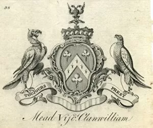 Images Dated 10th March 2013: Coat of arms Mead Viscount Clanwilliam 18th century