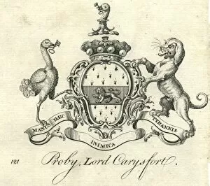 Coat of Arms Engravings 18th Century Collection: Coat of Arms Proby Lord Carysfort