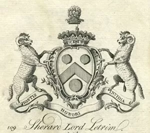 Images Dated 7th March 2013: Coat of arms Sherard Lord Leitrim 18th century