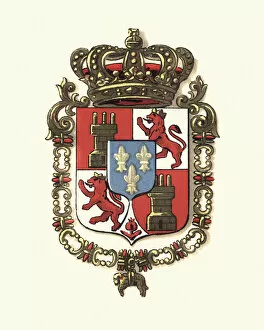 Images Dated 1st September 2016: Coat of Arms of Spain, 1898