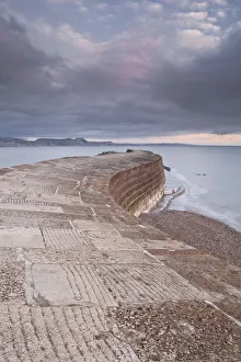 Images Dated 28th April 2016: The Cobb harbour wall at Lyme Regis
