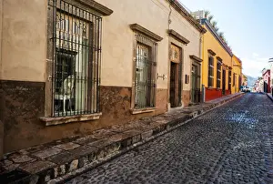 San Miguel De Allende Prints: Cobblestone street