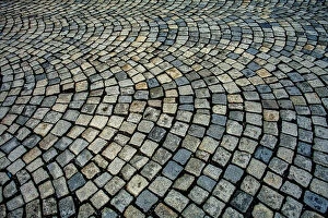 Images Dated 10th December 2015: Cobblestone street in Bergen