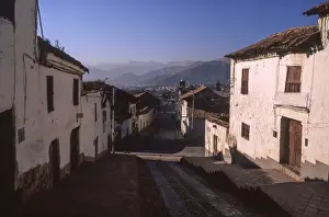 Cusco Region Prints: A cobblestone street in Cusco