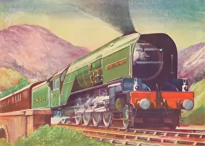 Public Transport Prints: Cock O The North Locomotive, L.N.E.R. in the Highlands, 1940