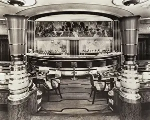 Southampton Prints: Cocktail Bar on Queen Mary