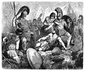 Athens Greece Collection: Codrus of Athens dies during battle with Dorians