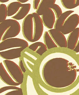 Organic Gallery: Coffee Beans and Cup of Coffee