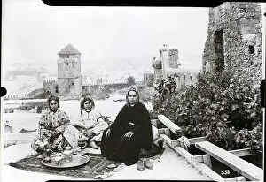 Rabat Prints: Coffee On The Terrace Of Oudayas