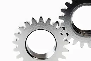 Works Prints: Two cog wheels, detail