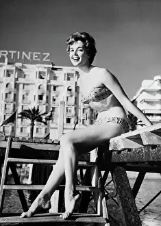 Bikini Prints: Colette Ricard on Dock in Bikini