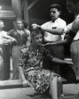 Treachery Prints: Collaborator Getting Her Head Shaved