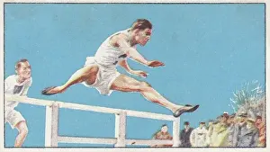 Collectible cigarette card, Champions series, 1935