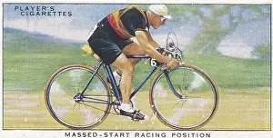 Collectible cigarette card, Cycling series, 1939
