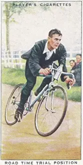 Collectible cigarette card, Cycling series, 1939