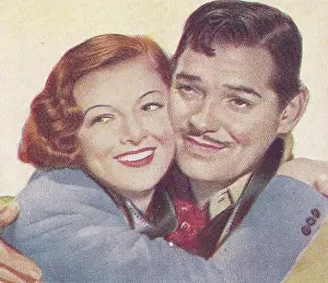 Collectible cigarette card, Famous Love Scenes series, 1939