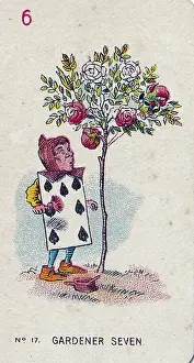 Collectible tobacco card, Alice in Wonderland set, Carreras Cigarettes tobacco card, 1930